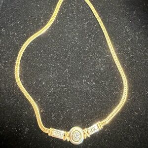 14k vintage natural diamond necklace